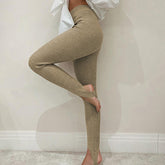 Collants de couleur unie, pantalons de yoga skinny, pantalons de sport décontractés et de fitness